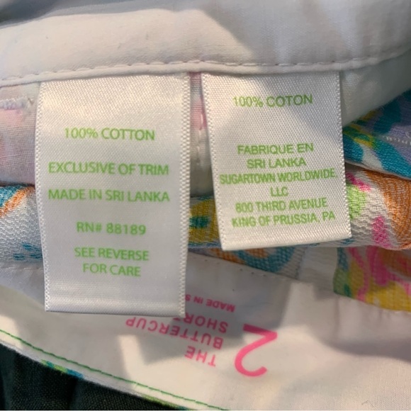 Lilly Pulitzer sz 2 Casa Marina Neon Floral Buttercup Scalloped Hem Shorts - Picture 6 of 7